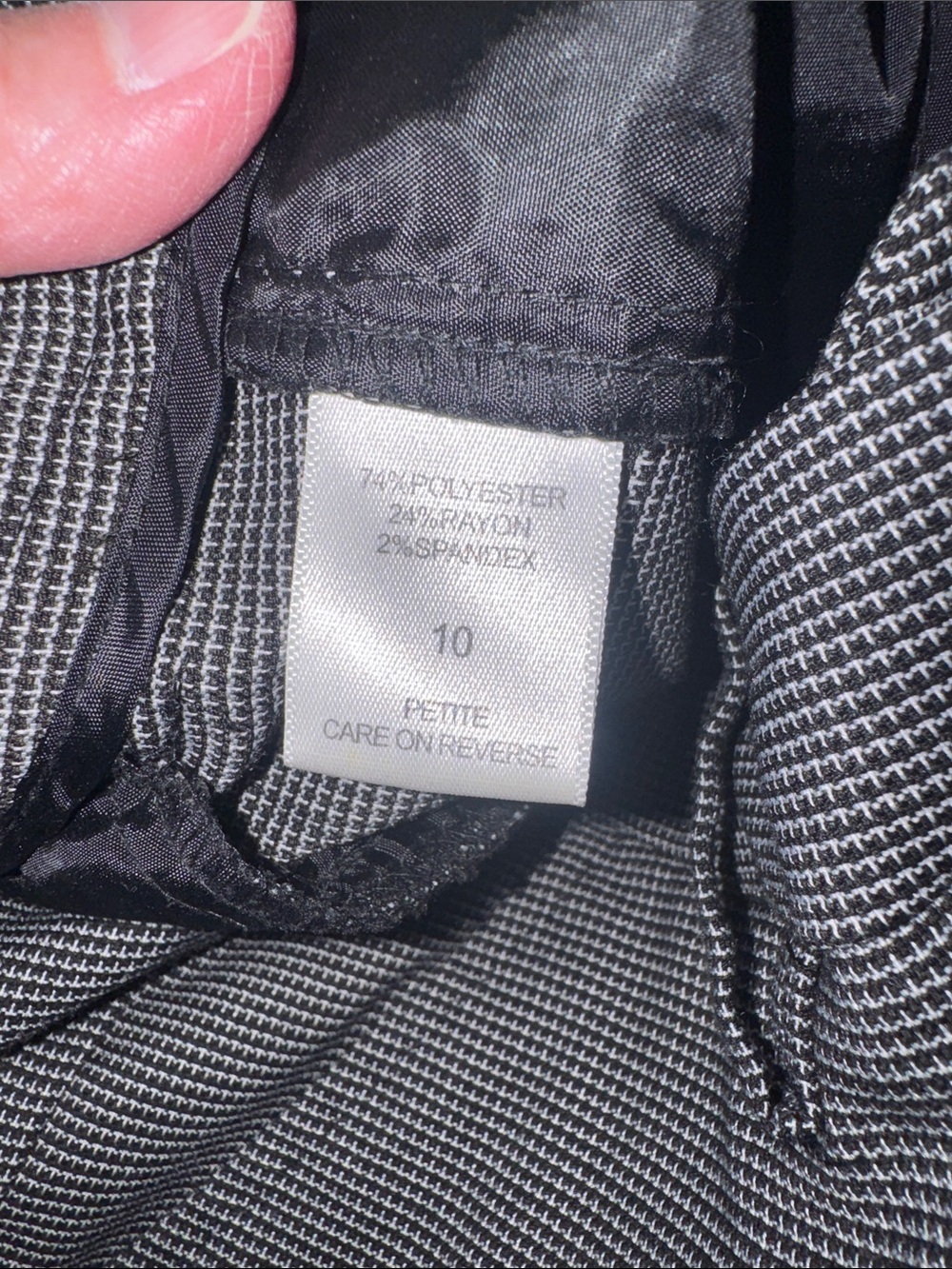 New York & Company Black and White Micro-Pattern Dress Pants - Picture 3 of 7